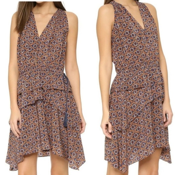 10 Crosby Derek Lamb Silk Dress in Floral Medallion Combo Size 2 - Picture 5 of 5